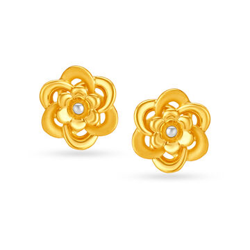 Flashy Floral Stud Earrings