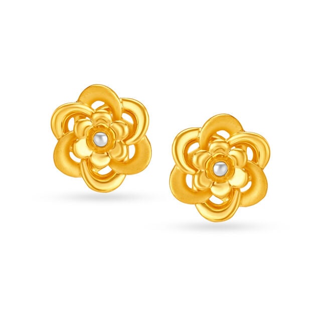 Flashy Floral Stud Earrings 