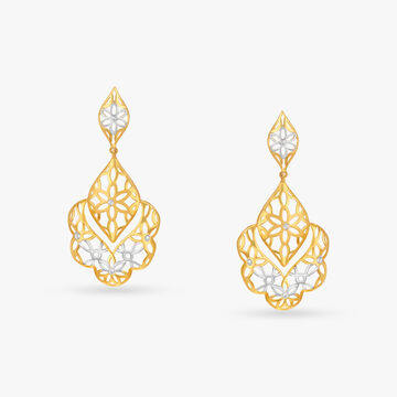 Sparkling Gold Drop Earrings