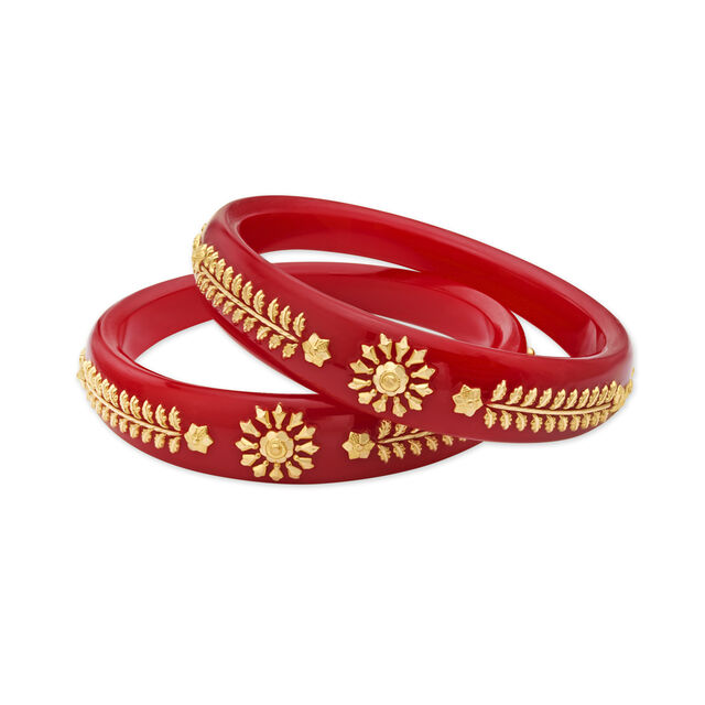 Enchanting Gold Pola Bangle for the Bengali Bride,,hi-res 