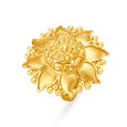 Celestial 22 Karat Yellow Gold Floral Finger Ring,,hi-res 