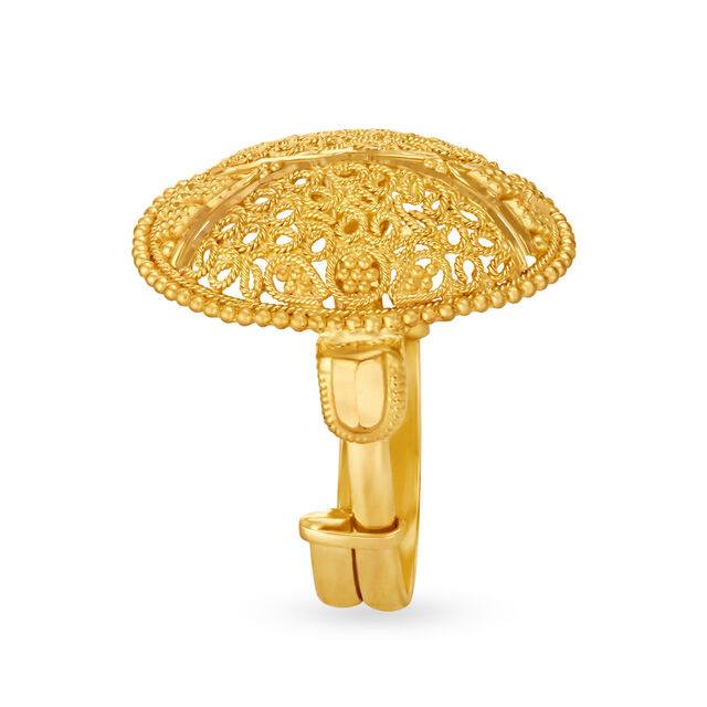 Traditional Gold Filigree Ring,,hi-res