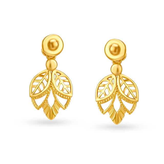 Leafy Elegant Drop Earrings,,hi-res 
