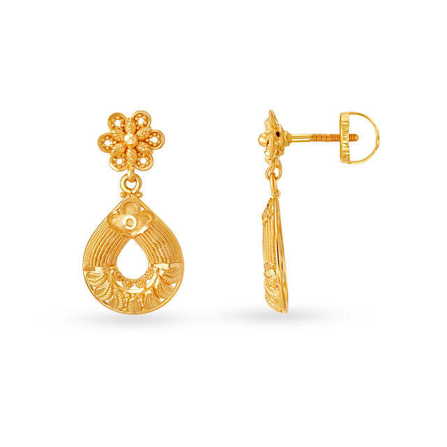 Floral Teardrop Drop Earrings,,hi-res 2