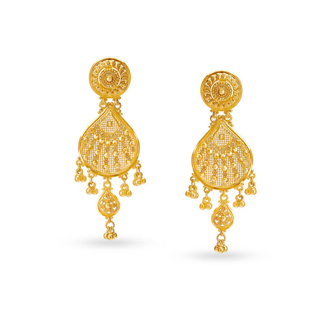 Dazzling Ornate Drop Earrings,,hi-res 