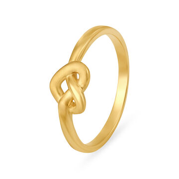 Twisted Hearts Gold Ring