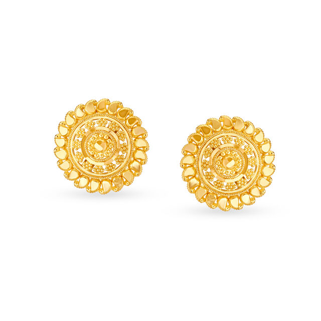 Opulent Floral Stud Earrings 
