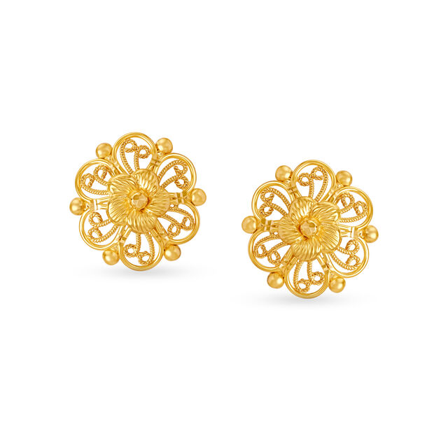 Ethereal Floral Stud Earrings 