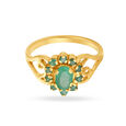 Verdant Emerald and Gold Finger Ring 2
