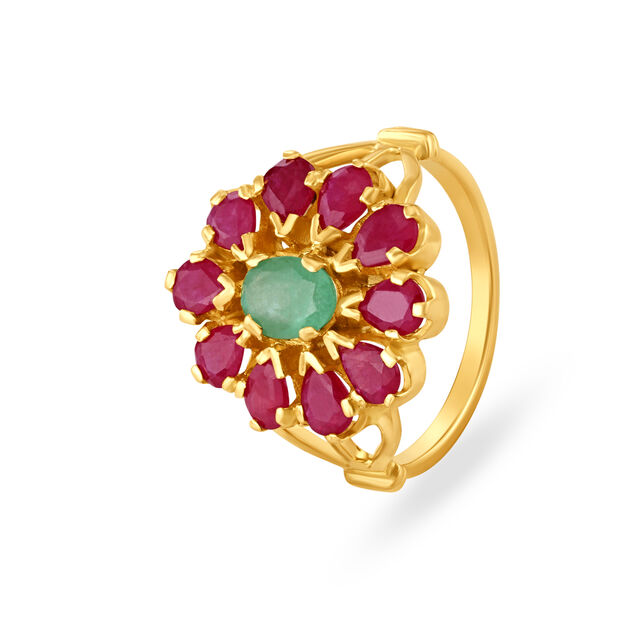 Buy Magnificent Emerald and Ruby Finger Ring at Best Price