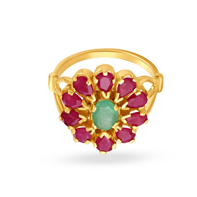 Magnificent Emerald and Ruby Finger Ring 2