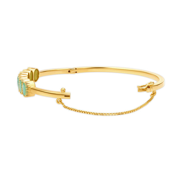 Gold Bangle with Emerald 2