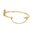 Dazzling Gold Floral Ruby Bangle 2