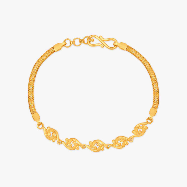 Nature-Inspired Gold Bracelet,,hi-res 