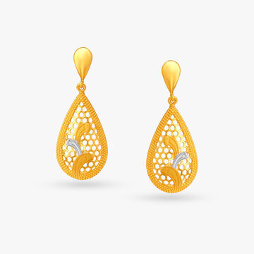 Honeycomb Mesh Drop Earrings