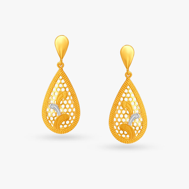 Honeycomb Mesh Drop Earrings 