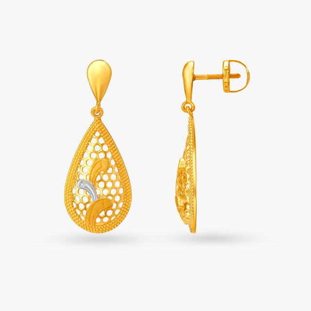 Honeycomb Mesh Drop Earrings 2