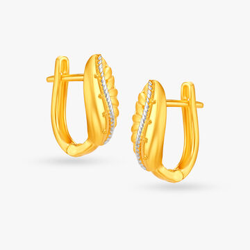 Modish Leafy Hoop Earrings