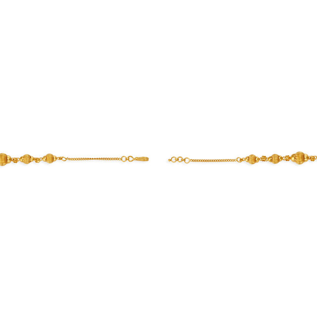 Floral Motif Traditional Gold Bracelet