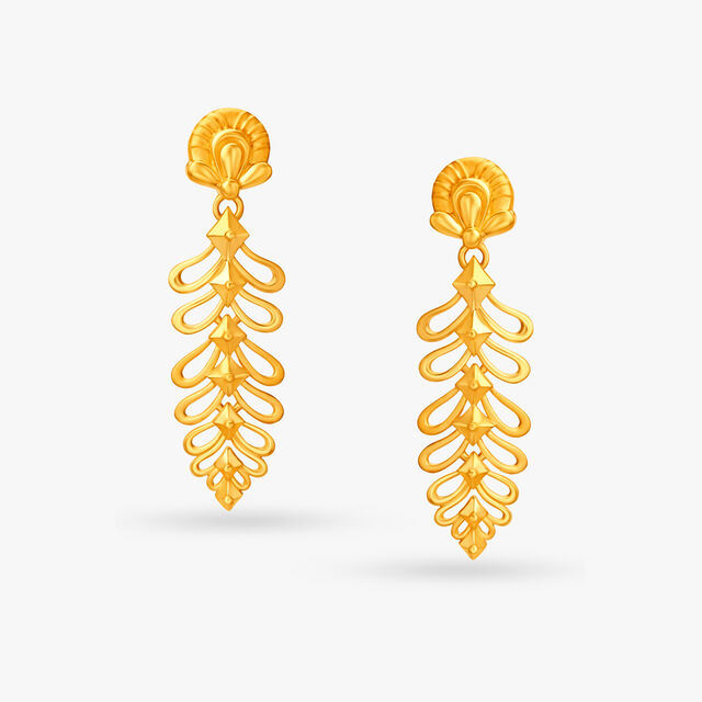 Delicate Vine Drop Earrings 