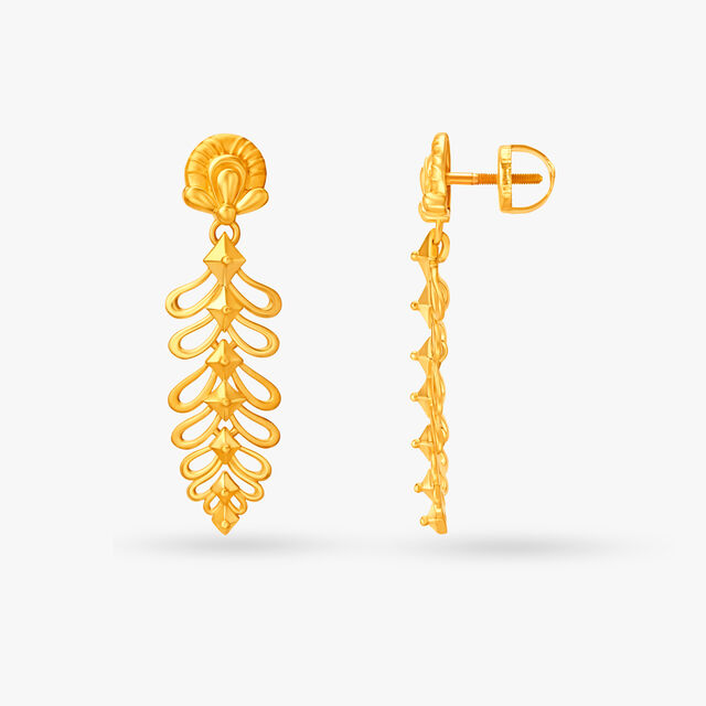 Delicate Vine Drop Earrings 2