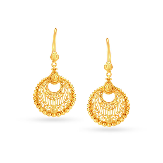 Elegant Ethnic Hoop Earrings,,hi-res 