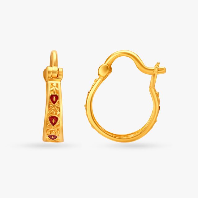 Unique Enamel Hoop Earrings,,hi-res