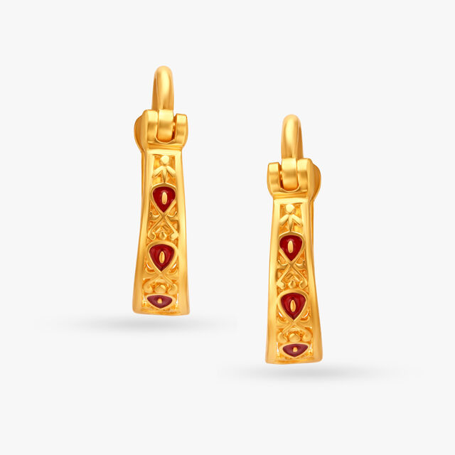 Unique Enamel Hoop Earrings,,hi-res
