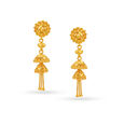Modern Floral Gold Jhumkas 