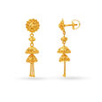 Modern Floral Gold Jhumkas 2