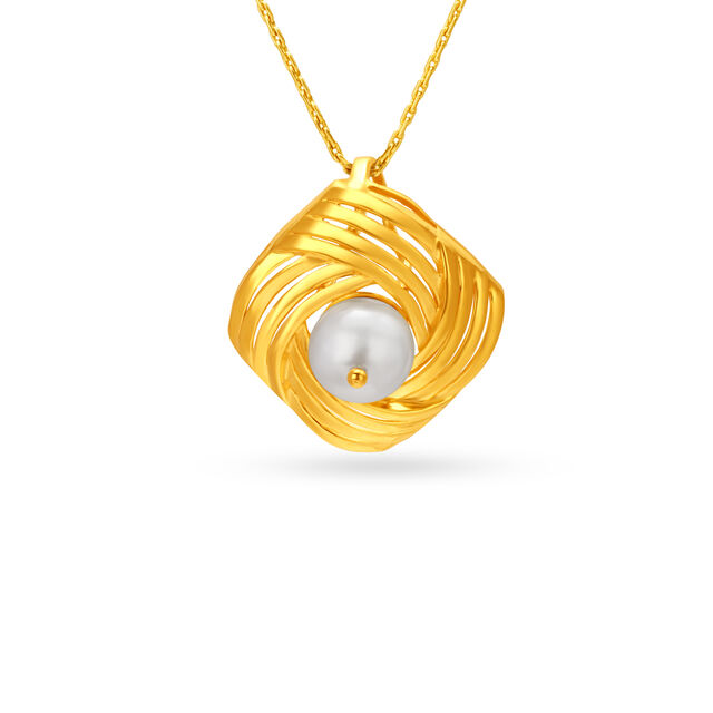 Fancy Rhombic Gold Pendant,,hi-res 