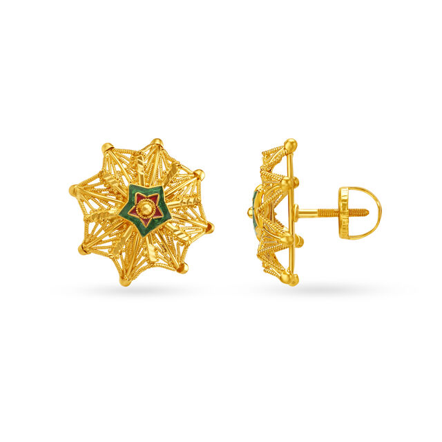 Stunning Floral Stud Earrings 2