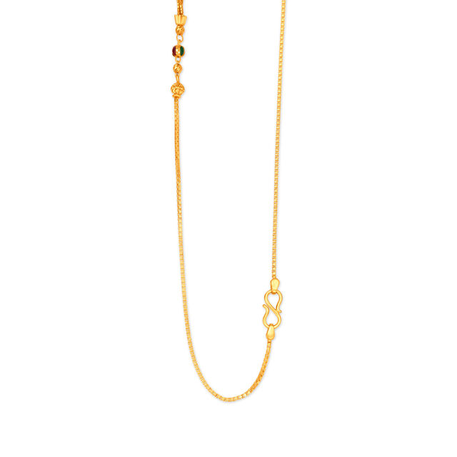 Buy Stylish Two Row Bead Gold Chain at Best Price | Tanishq US