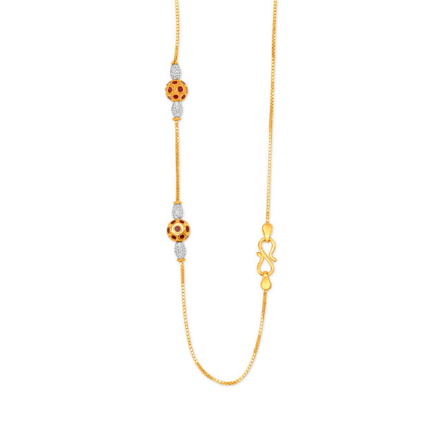 Graceful Fancy Bead Gold Chain