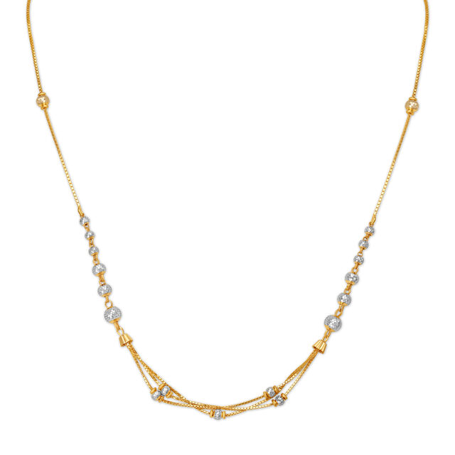 Fancy Spherical Elements Gold Chain