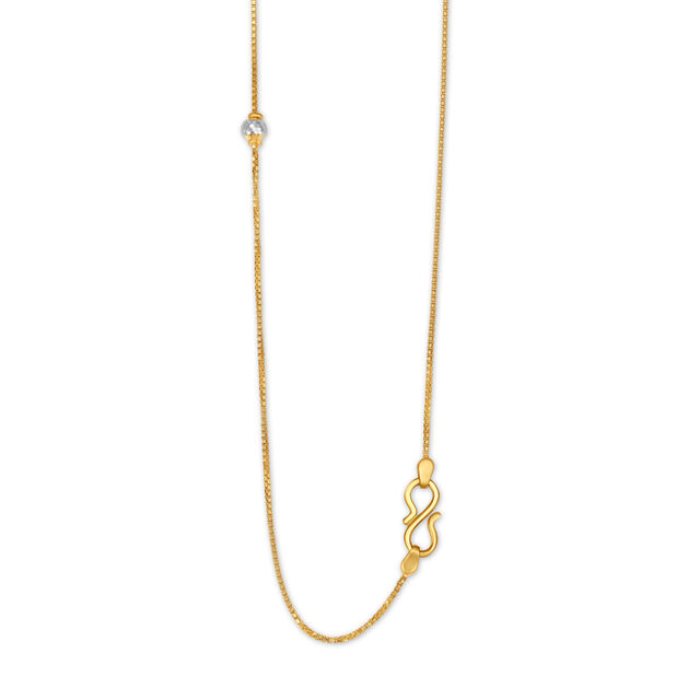 Fancy Spherical Elements Gold Chain
