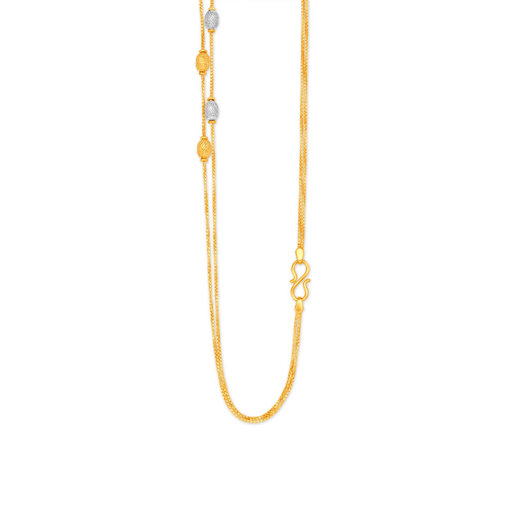 Gold chain design by tanishq top