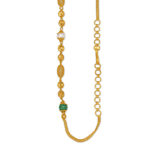 Flawless Coloured Bead Gold Chain