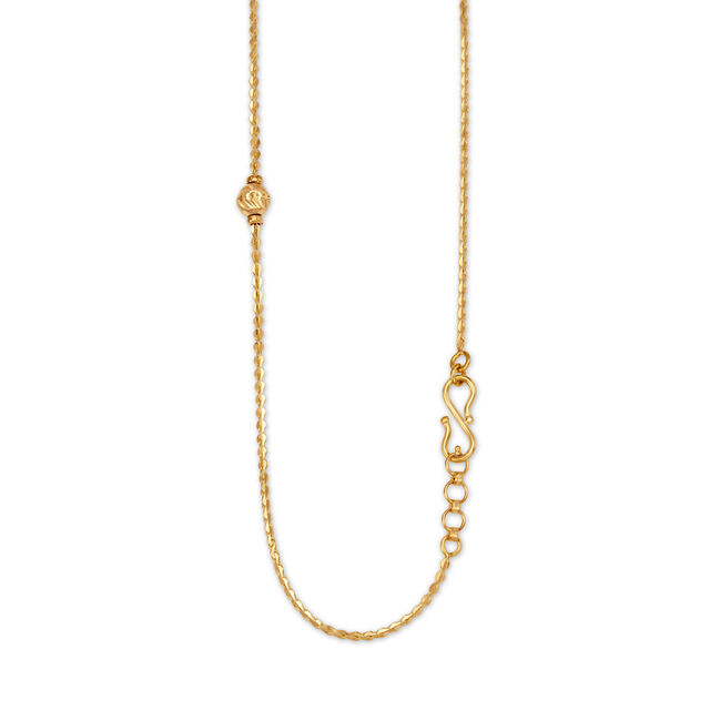 Hanging Beads Dual Layer Gold Chain,,hi-res