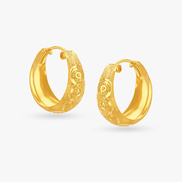Intricate Textured Hoop Earrings