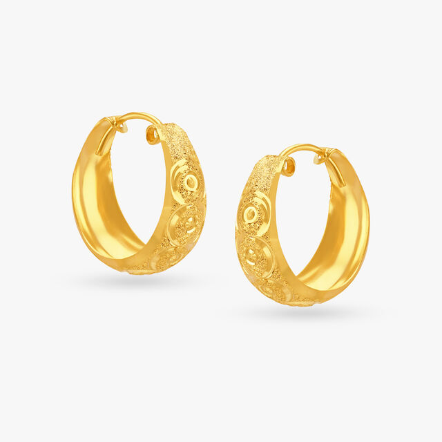 Intricate Textured Hoop Earrings 