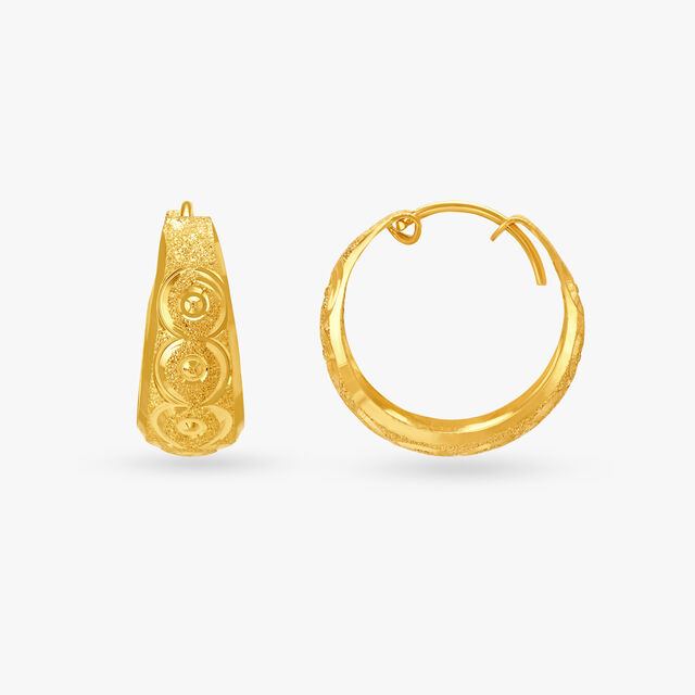 Intricate Textured Hoop Earrings 2