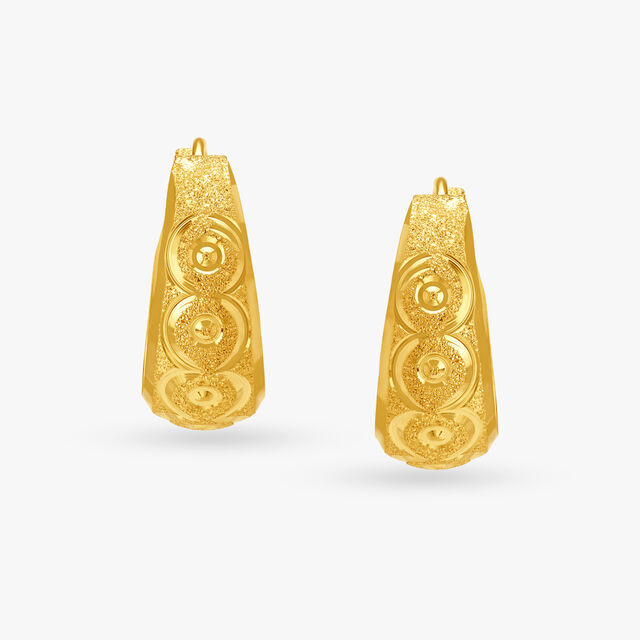 Intricate Textured Hoop Earrings 4