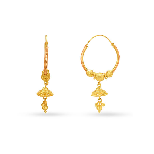 Contemporary Gold Hoop Earrings 2