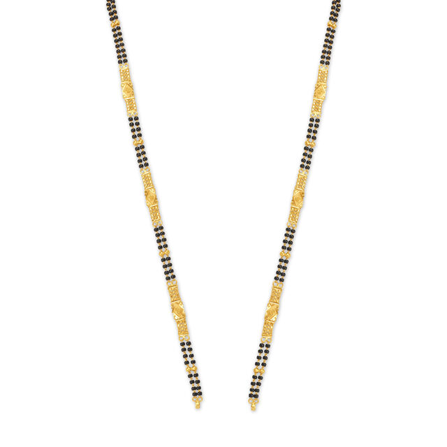 Traditional Black Bead Gold Mangalsutra
