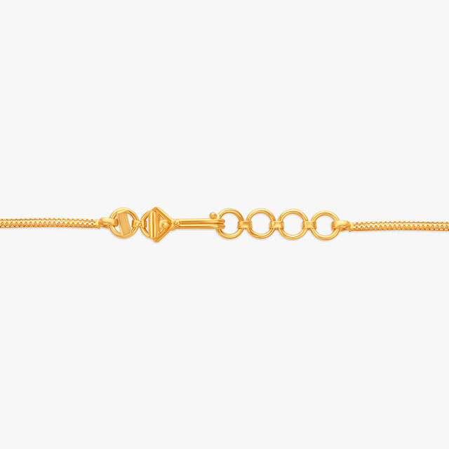 Fancy Cylindrical Design Gold Mangalsutra