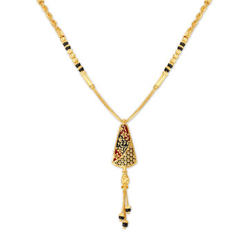 Floral Enamelled Mangalsutra