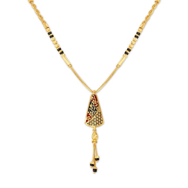 Floral Enamelled Mangalsutra