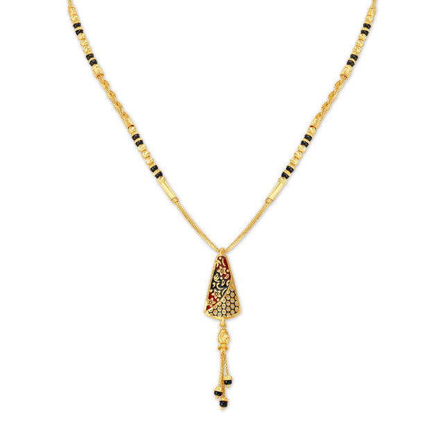 Floral Enamelled Mangalsutra