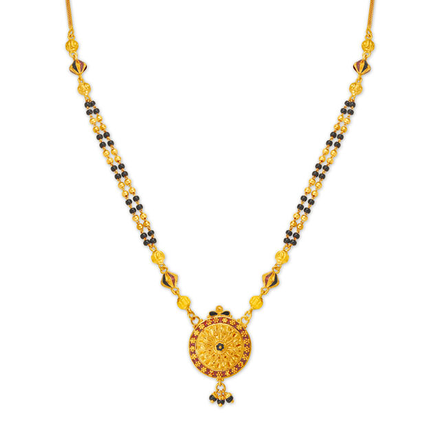 Rawa Work Floral Mangalsutra